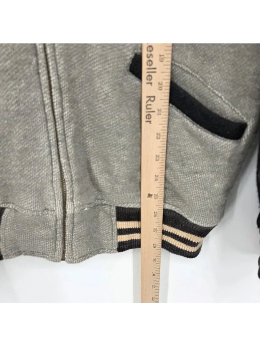 Vintage Polo Ralph Lauren Jacket Mens M Gray Varsity Indian Head Athletic Club